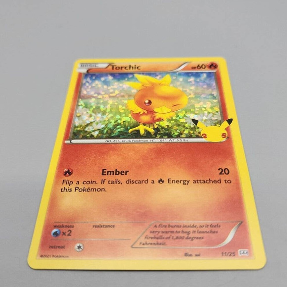 Pokémon TCG Torchic McDonalds 11/25 Holo Promo Confetti Holo - Picture 3 of 6
